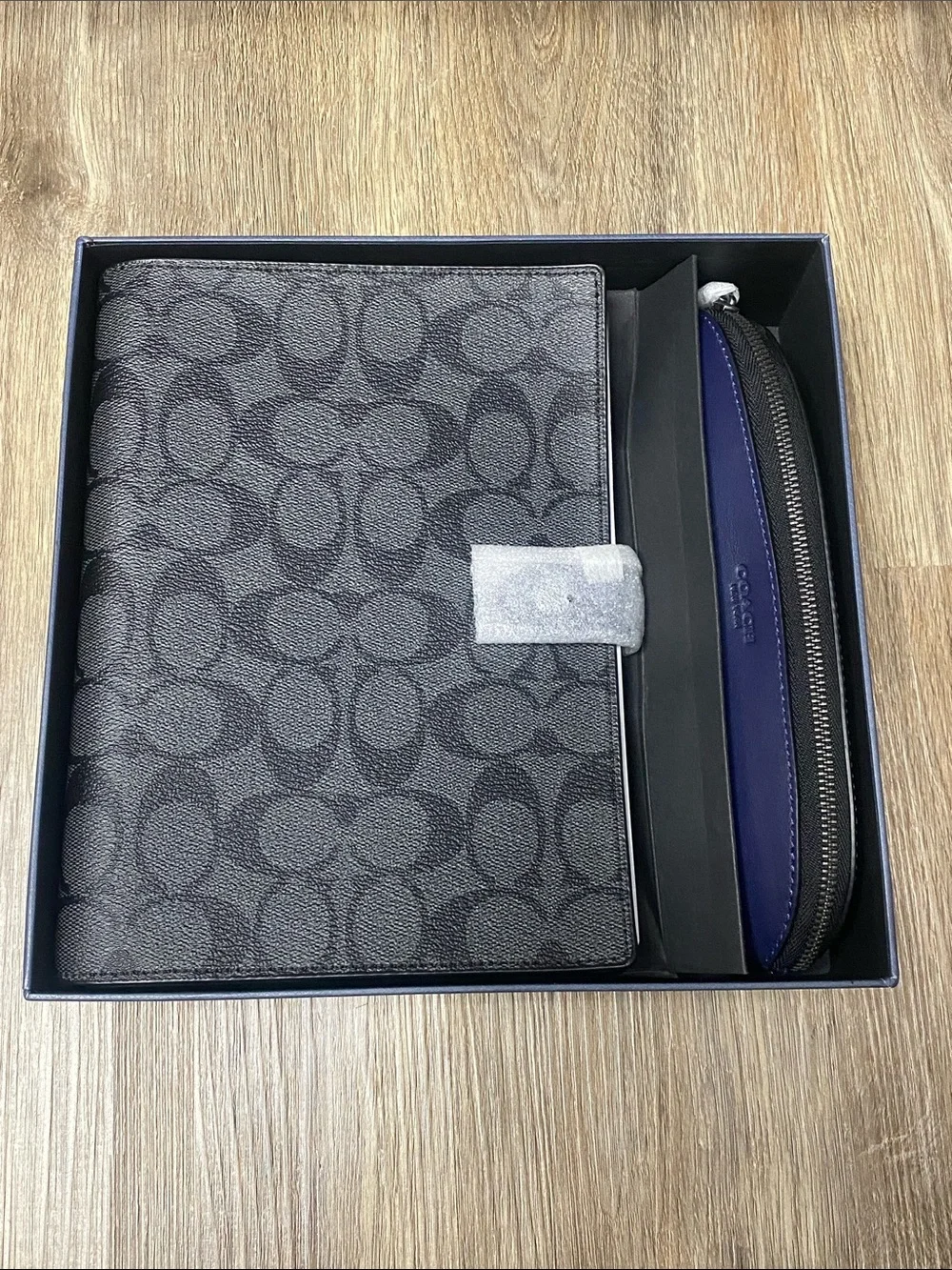 Coach Signature Notebook with Pencil Case